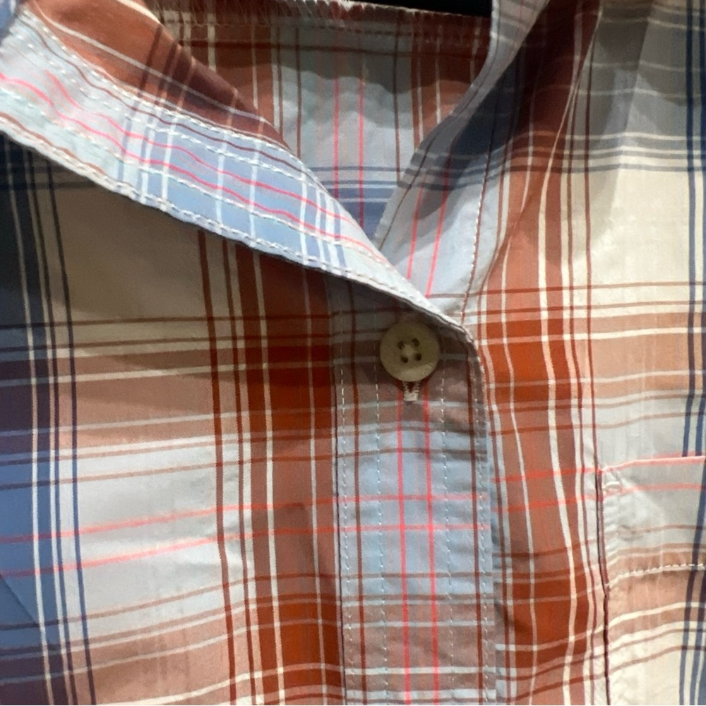 Eddie Bauer Travex Women's Blue & Red Plaid Hiking Shirt Top; M - Picture 4 of 14